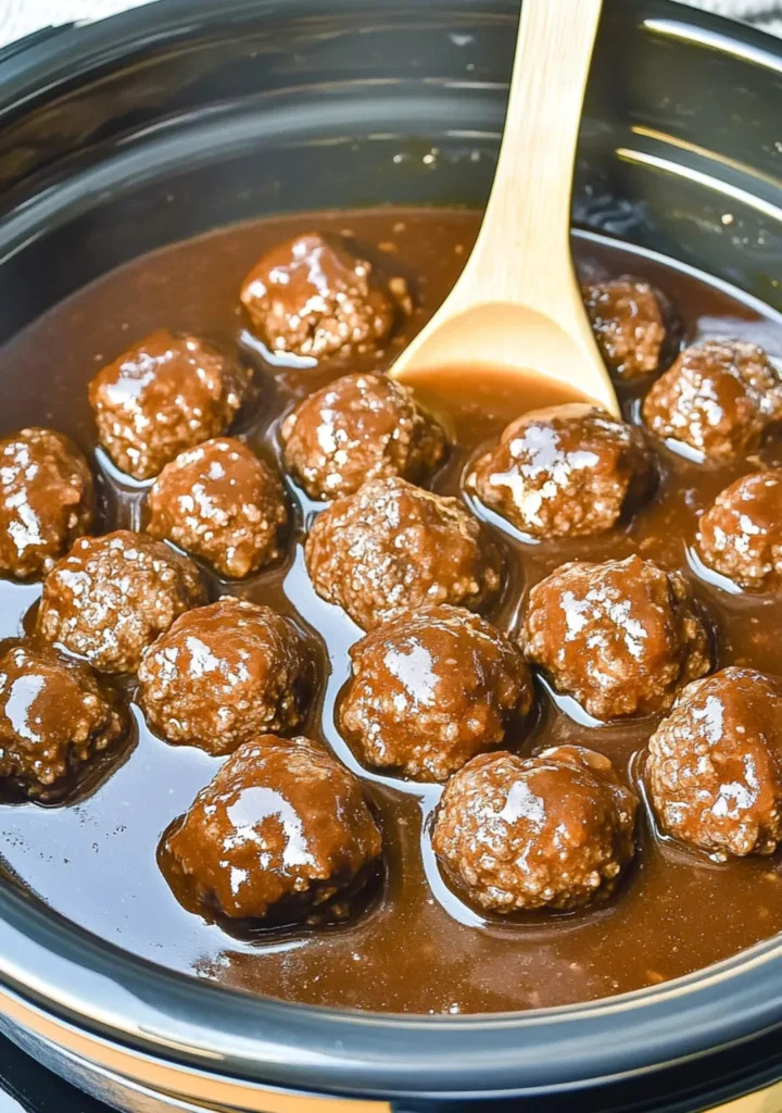 Slow Cooker Salisbury Steak Meatballs