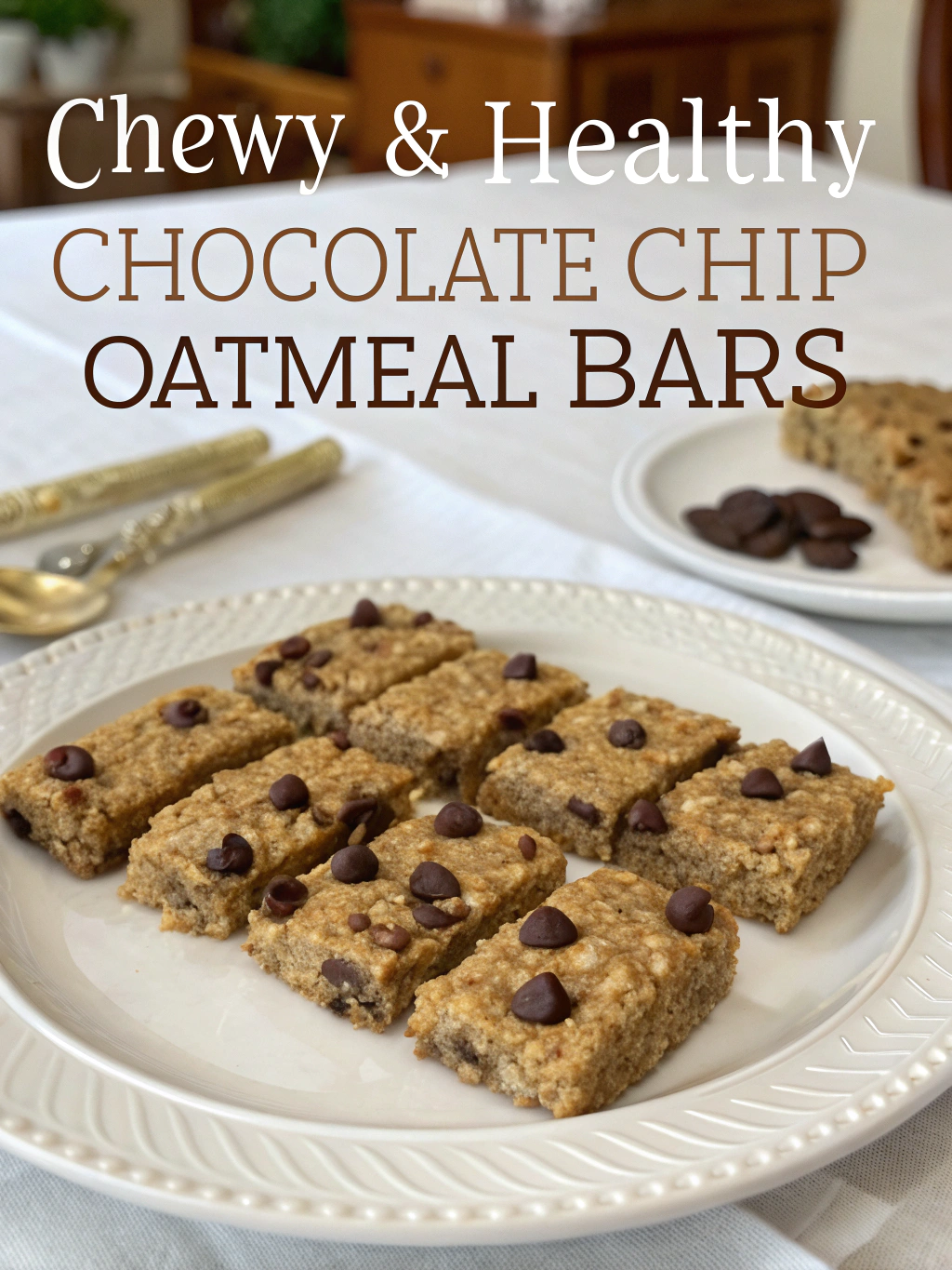 Chewy & Healthy Chocolate Chip Oatmeal Bars