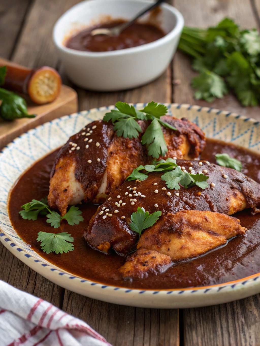 Chicken with Rich and Spicy Mole Sauce Recipe