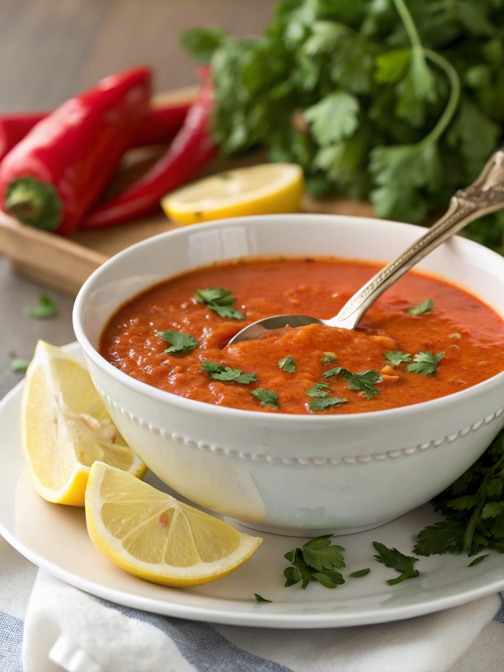 Creamy Roasted Red Pepper & Lentil Soup – Healthy & Flavorful