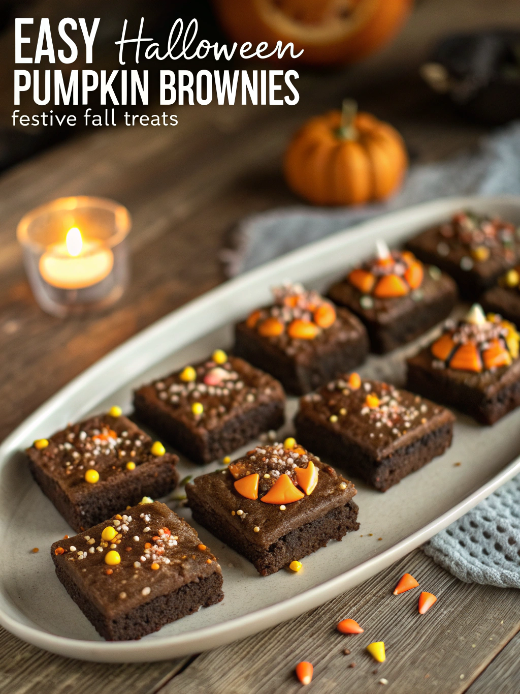Easy Halloween Pumpkin Brownies – Festive Fall Treats