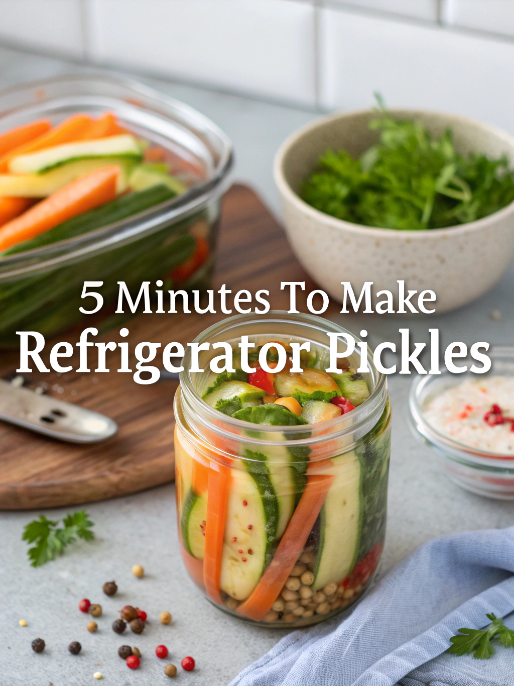 Easy Pickled Vegetables: 5 Minutes To Make Refrigerator Pickles