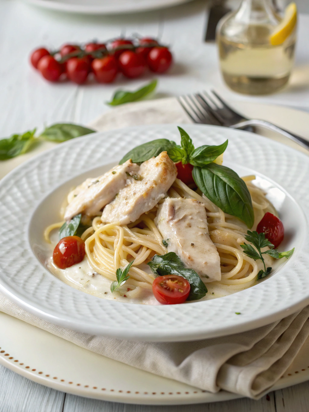 Healthy Low-Calorie Chicken Alfredo