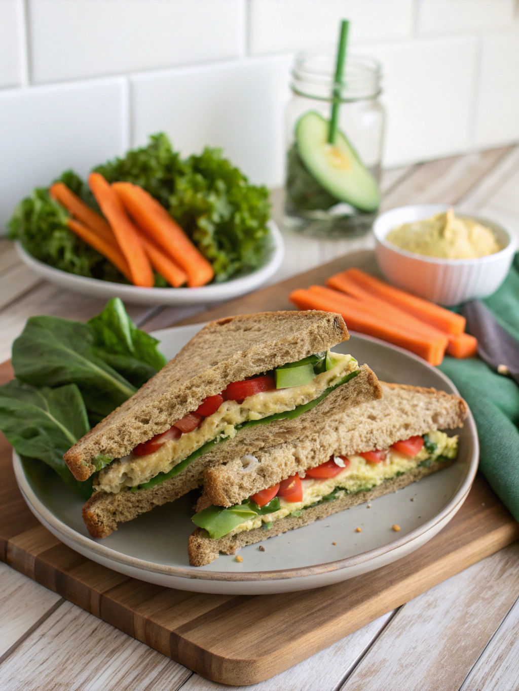 Healthy Veggie Hummus Sandwich – Quick & Easy Lunch