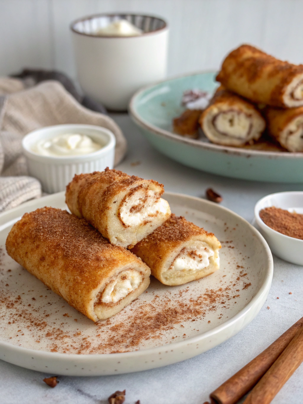 Keto Cinnamon Cream Cheese Roll-Ups – Crispy & Irresistible!