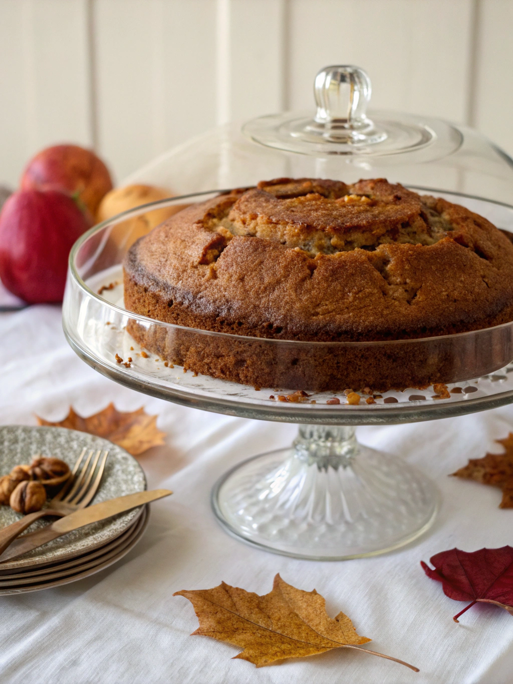 Moist Cinnamon Applesauce Cake Recipe with a Hint of Nutmeg