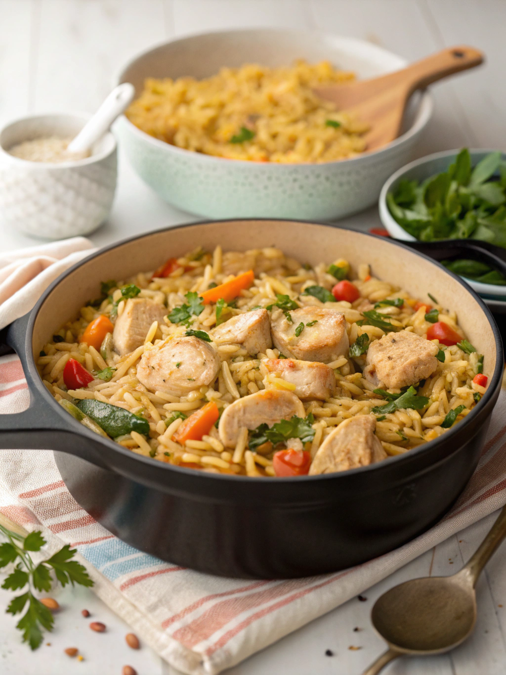 One-Pot High Protein Chicken Orzo
