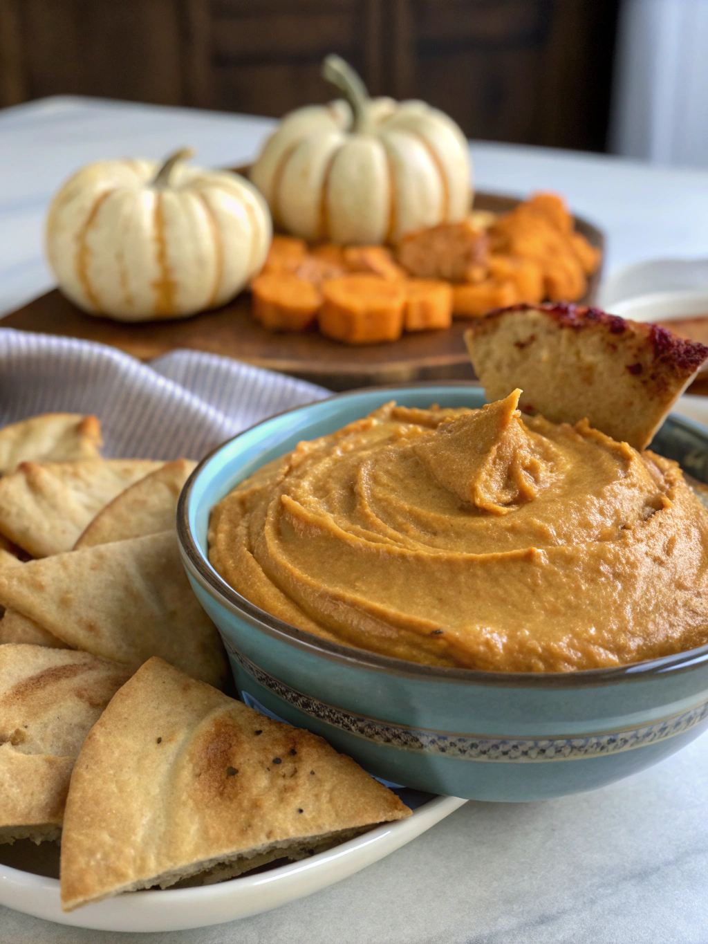 Pumpkin Mousse Dip with Pie Crust Dippers – Quick Fall Dessert
