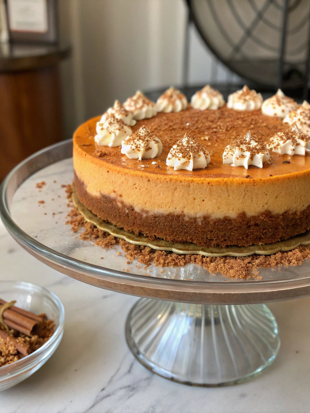 Pumpkin Spice Cheesecake with Graham Cracker Crust