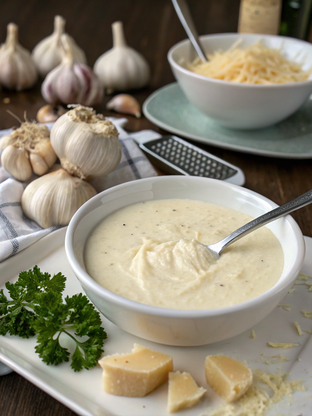 Silky Garlic Parmesan Alfredo Sauce - Creamy & Easy to Make