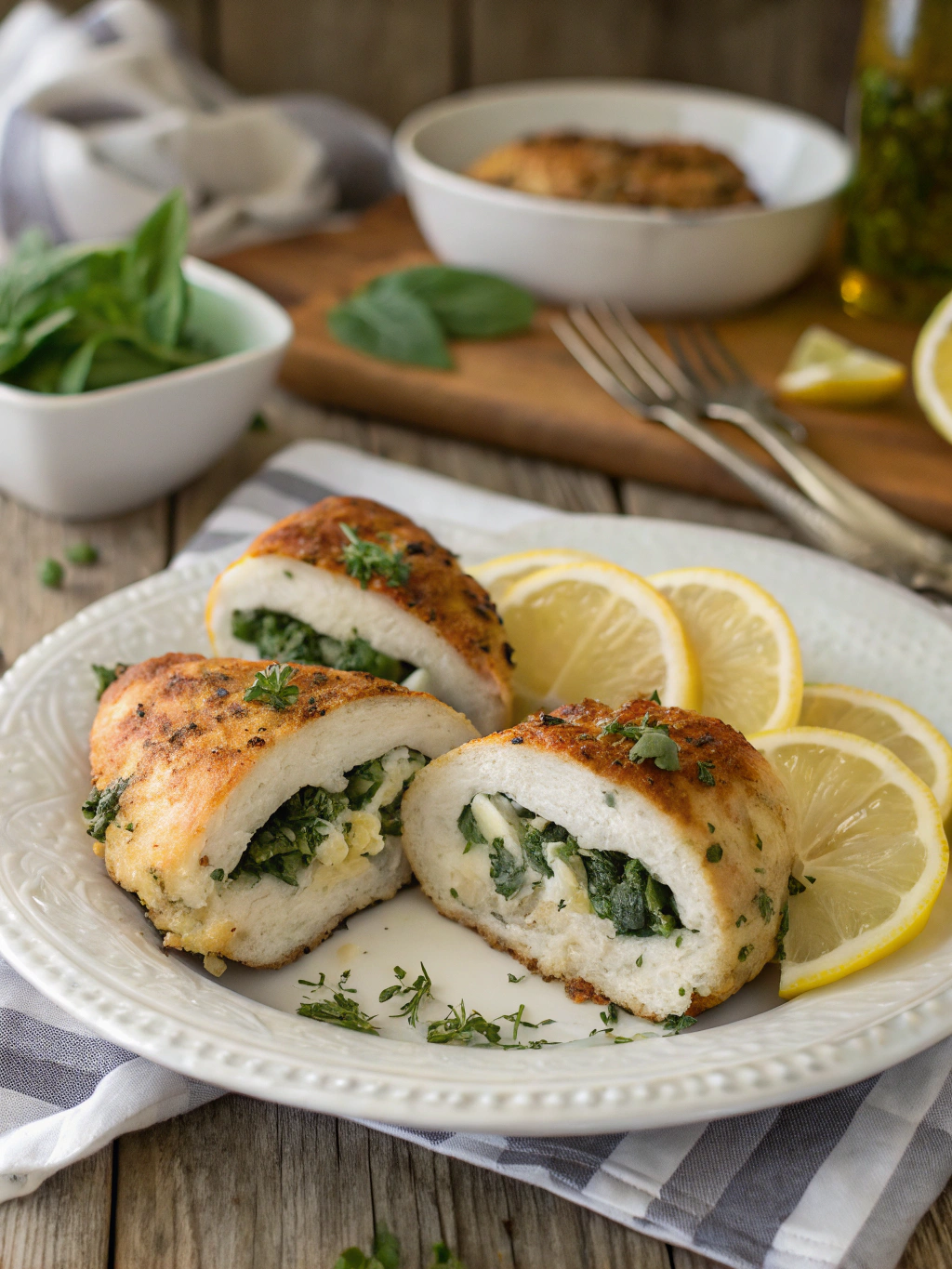 Spinach and Ricotta Stuffed Chicken Breasts Recipe