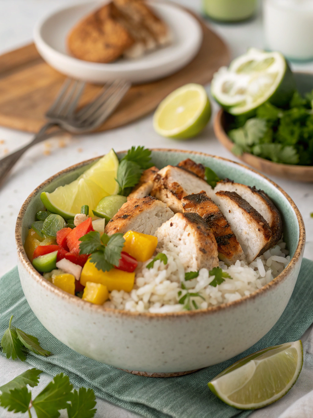 Tropical Coconut Chicken Rice Bowl - Quick & Flavorful Dinner